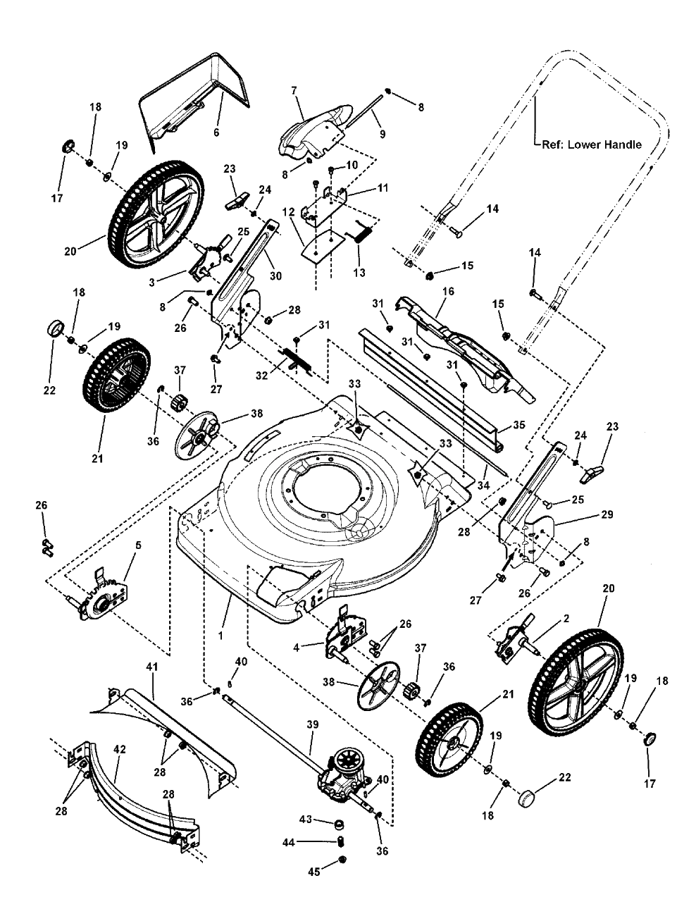 Deck Assembly (Self-Propelled, Hi-Wheel) Diagram and Parts List for MP22675HW (7800456)(2010) Murray Lawn Mower