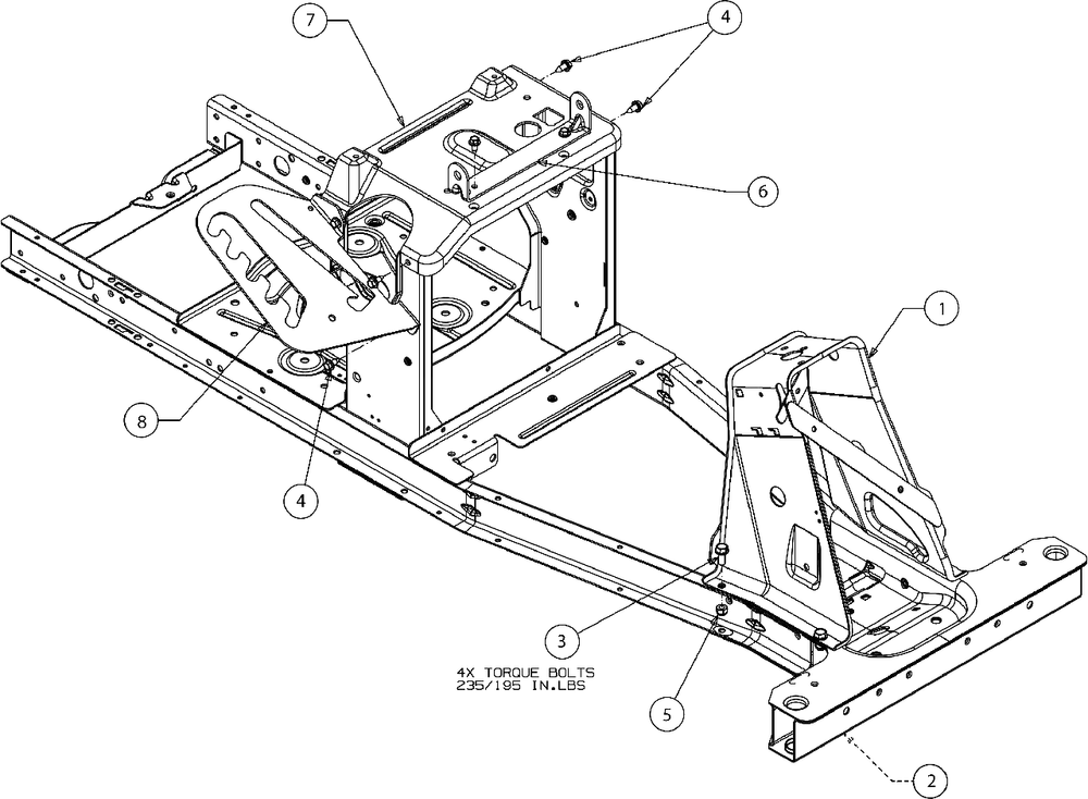 Frame Diagram and Parts List for 13CC26JD058 2018 Murray Lawn Tractor