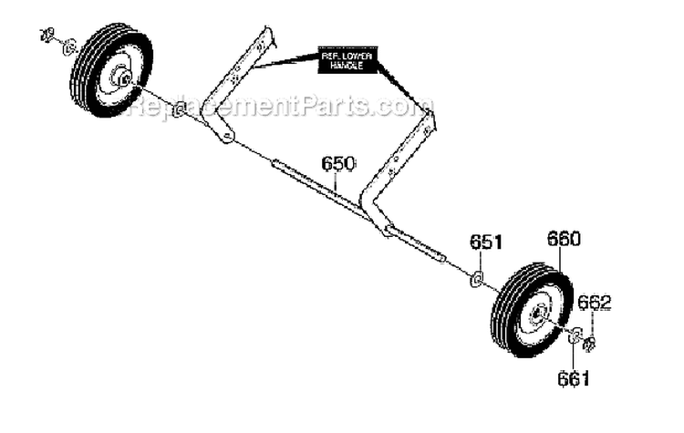 Wheels Diagram and Parts List for 620301X4D  Murray Snow Blower