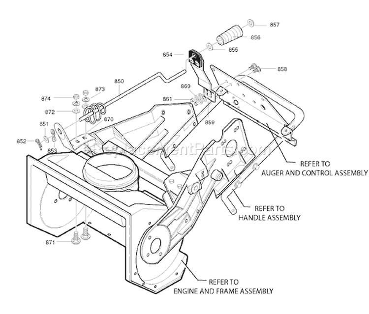 Page C Diagram and Parts List for 6210540X116NA PM50E - 2007 Murray Snow Blower
