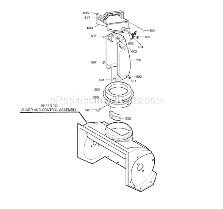 Page E Diagram and Parts List for 6210540X116NA PM50E - 2007 Murray Snow Blower