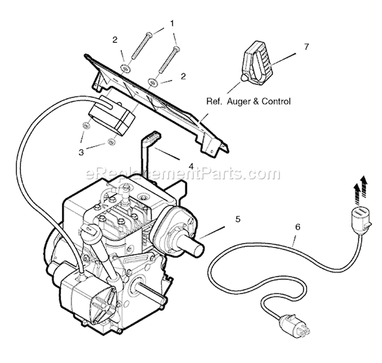 Page E Diagram and Parts List for 6210540X37NA 5021E - 2007 Murray Snow Blower