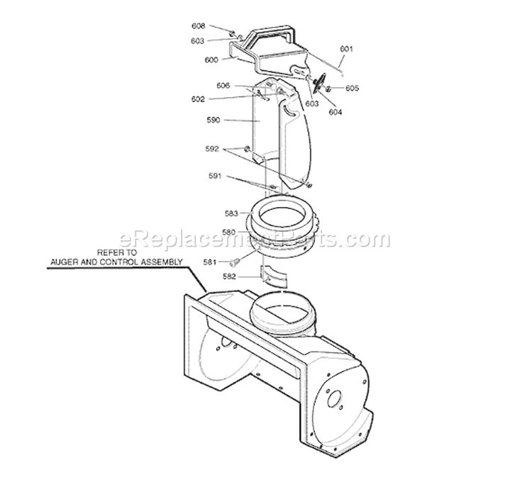 Page D Diagram and Parts List for 6210540X37NA 5021E - 2007 Murray Snow Blower