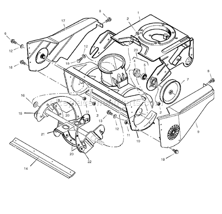 Page A Diagram and Parts List for 6210700X116NA PM40 - 2007 Murray Snow Blower