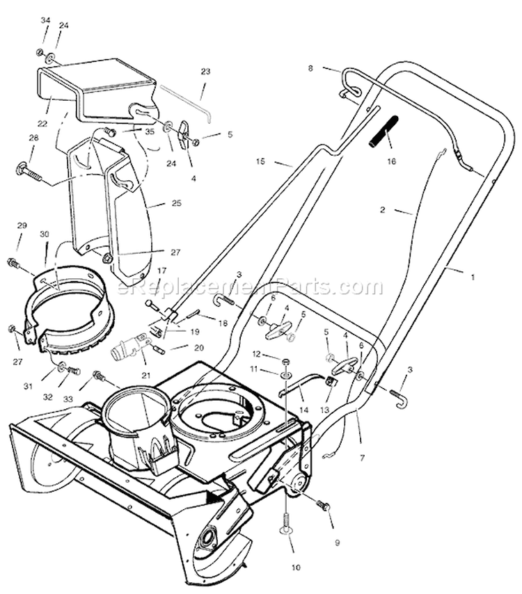 Page D Diagram and Parts List for 6210701X54NB 2008 Murray Snow Blower