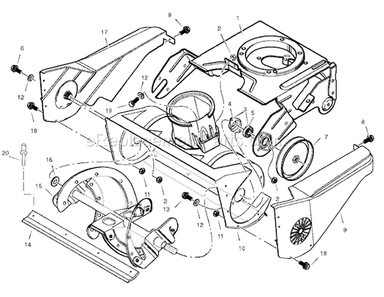 Page A Diagram and Parts List for 6210701X54NB 2008 Murray Snow Blower
