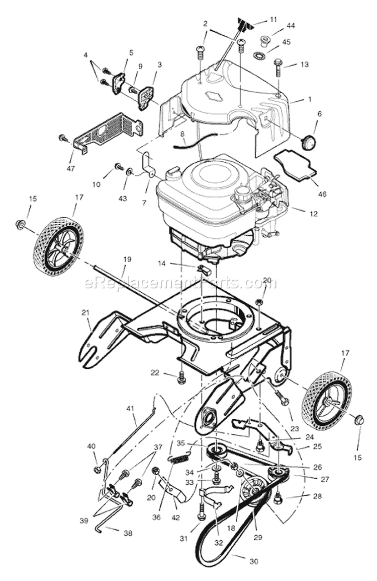 Page C Diagram and Parts List for 6210701X54NB 2008 Murray Snow Blower