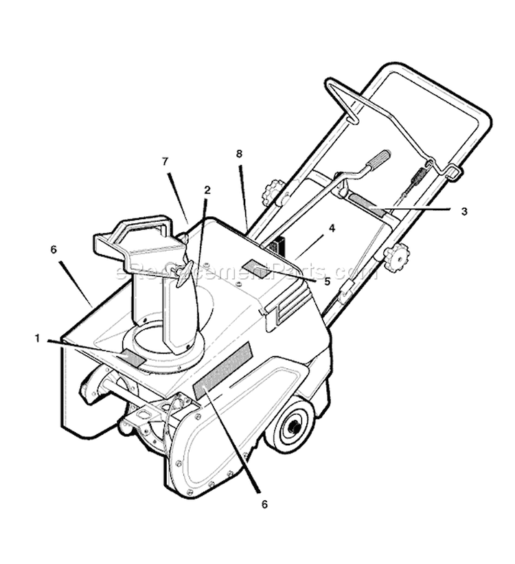 Page C Diagram and Parts List for 621502X37NA 521SSE - 2006 Murray Snow Blower