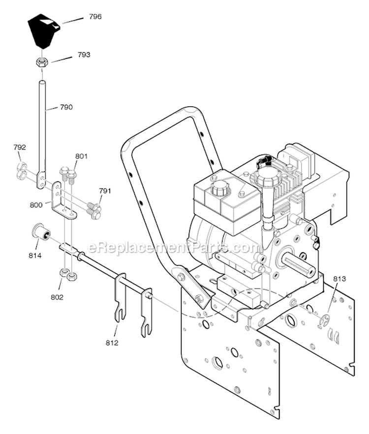 Shift_Yoke Diagram and Parts List for 622505X0B  Murray Snow Blower