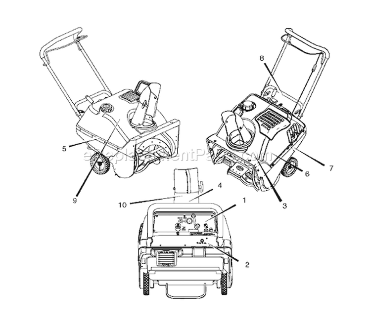 Page D Diagram and Parts List for 622594X16NA ST0522 - 2006 Murray Snow Blower
