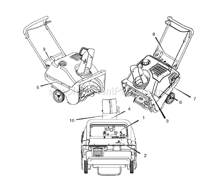 Page D Diagram and Parts List for 622593X16NA ST0522M - 2007 Murray Snow Blower