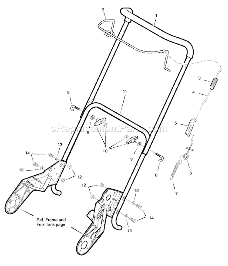 Page H Diagram and Parts List for 622593X16NA ST0522M - 2007 Murray Snow Blower