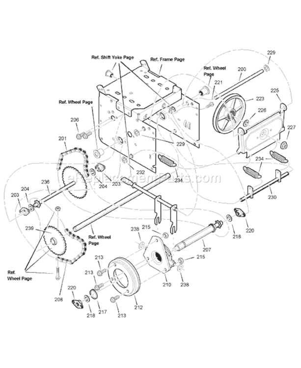 Page C Diagram and Parts List for 6240810X110 18-2827-882007 Murray Snow Blower