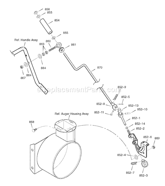 Page I Diagram and Parts List for 626752X16A ST75262006 Murray Snow Blower