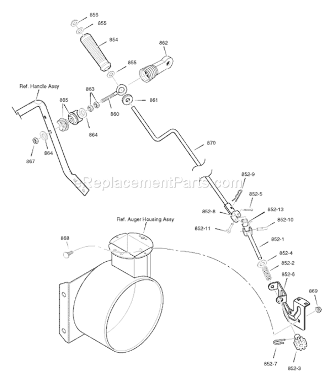 Page J Diagram and Parts List for 6271200X85 18-2830-282007 Murray Snow Blower