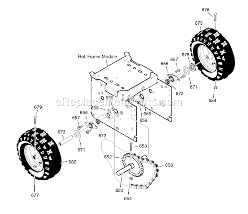 Page G Diagram and Parts List for 6271201X85A 18-2863-282007 Murray Snow Blower