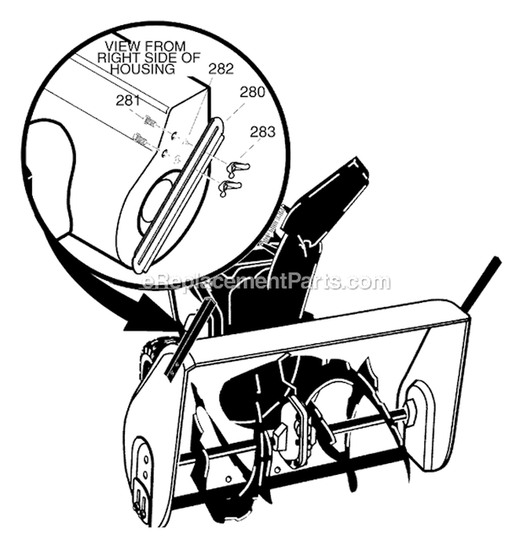 Drift_Cutter_Assembly Diagram and Parts List for 627804X89C  Murray Snow Blower