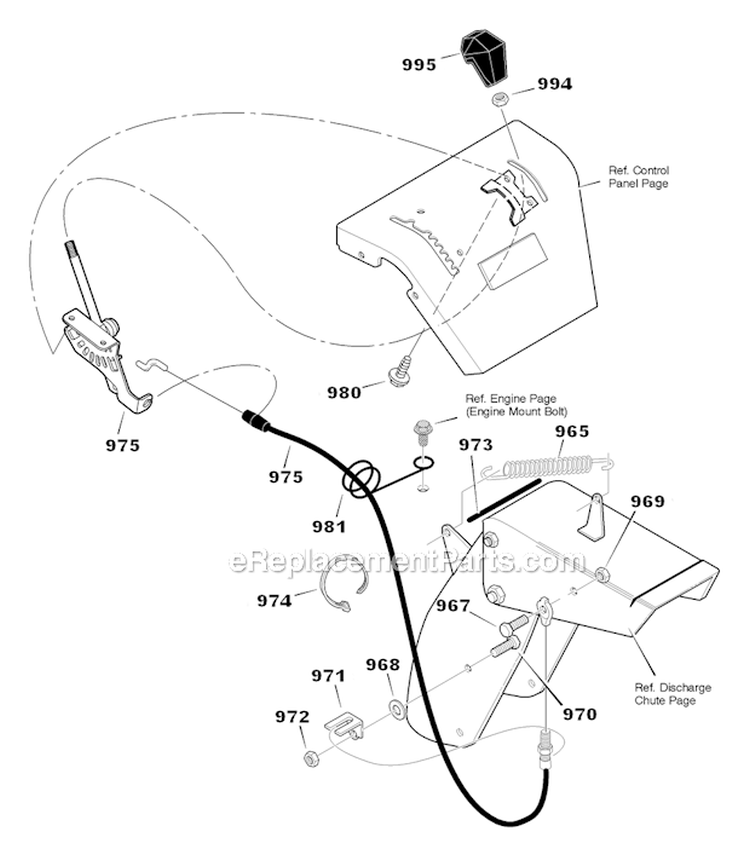 Remote_Control Diagram and Parts List for 627850X5A Single Murray Snow Blower