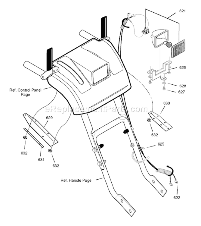 Page G Diagram and Parts List for 6291570X85 18-2847-282007 Murray Snow Blower
