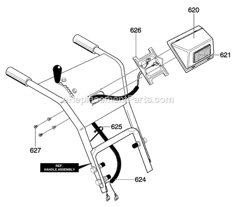Headlight Diagram and Parts List for 631128X31B  Murray Snow Blower