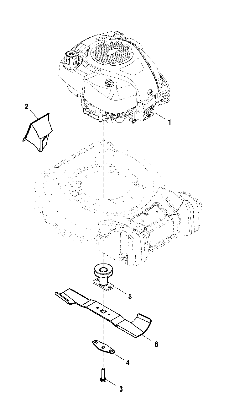Engine And Blade Group (2691213) Diagram and Parts List for EQ500X (2691474-00)(2018) Murray Lawn Mower