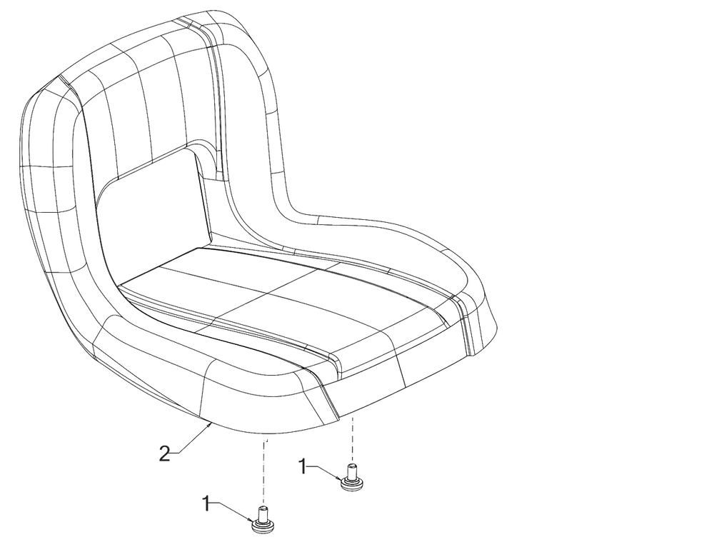 Seat Diagram and Parts List for M175-42 (13BN77SS058)(2020) Murray Lawn Tractor