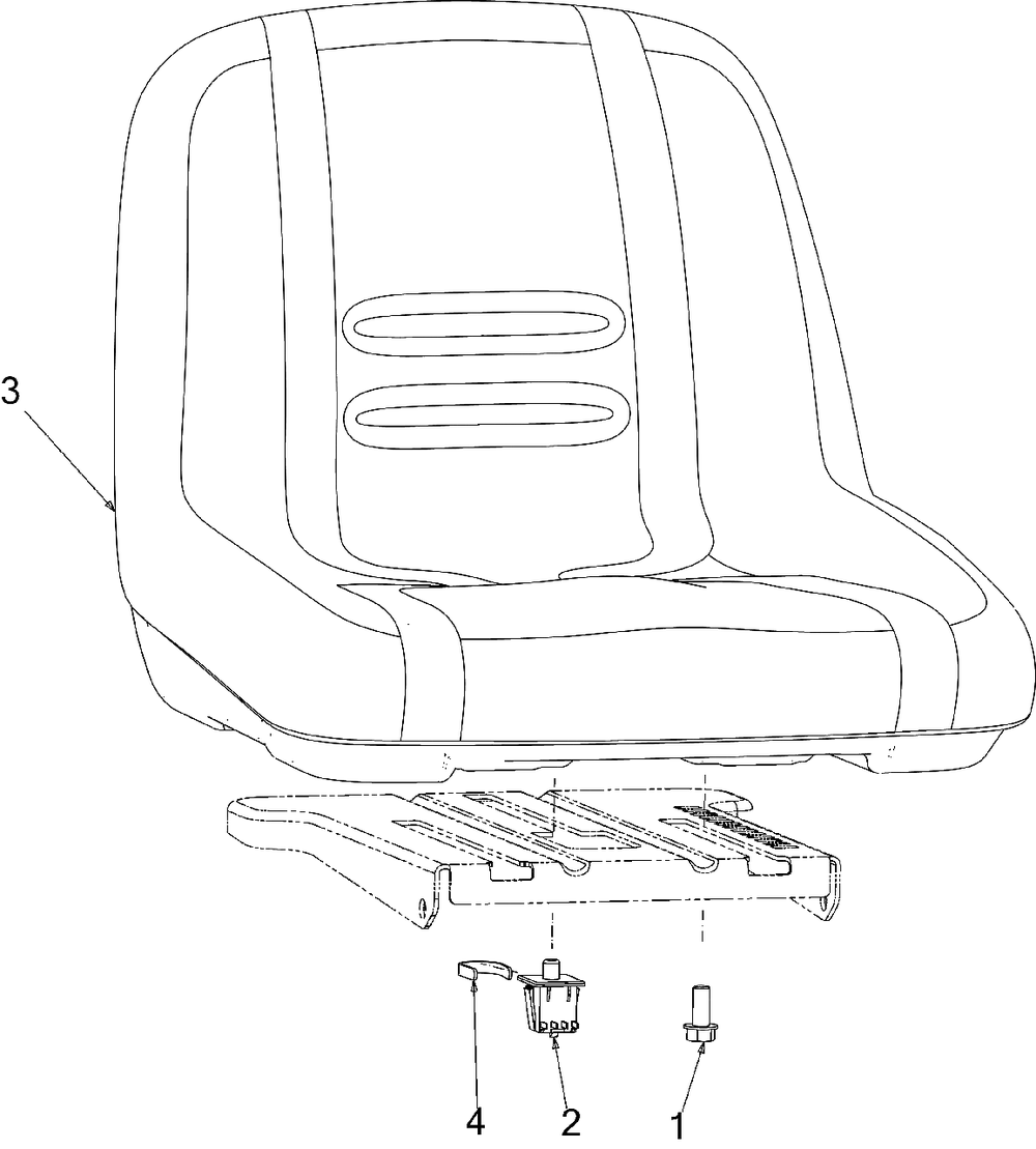 Seat Diagram and Parts List for M200-46 (RZT-46)(2016) Murray Lawn Tractor