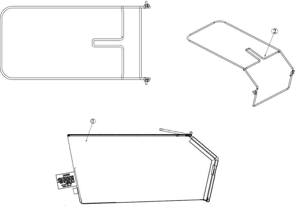 Grassbag Diagram and Parts List for 11A-A2BF758 2019 Murray Lawn Mower