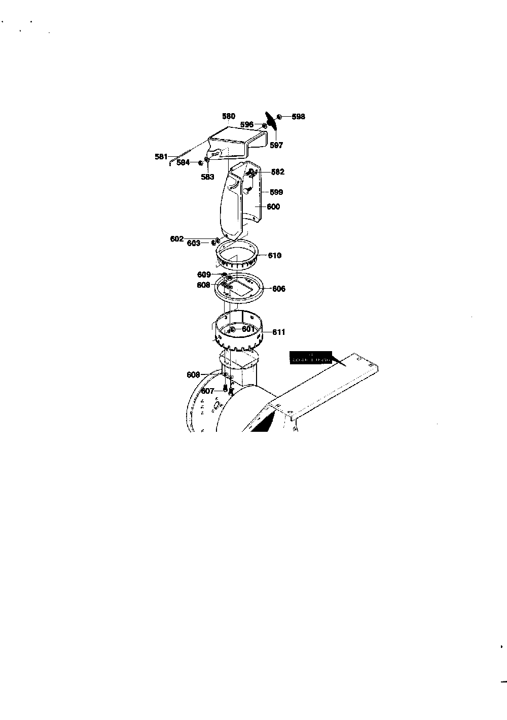 Discharge chute assembly Diagram and Parts List for 629104X6A  Murray Snow Blower