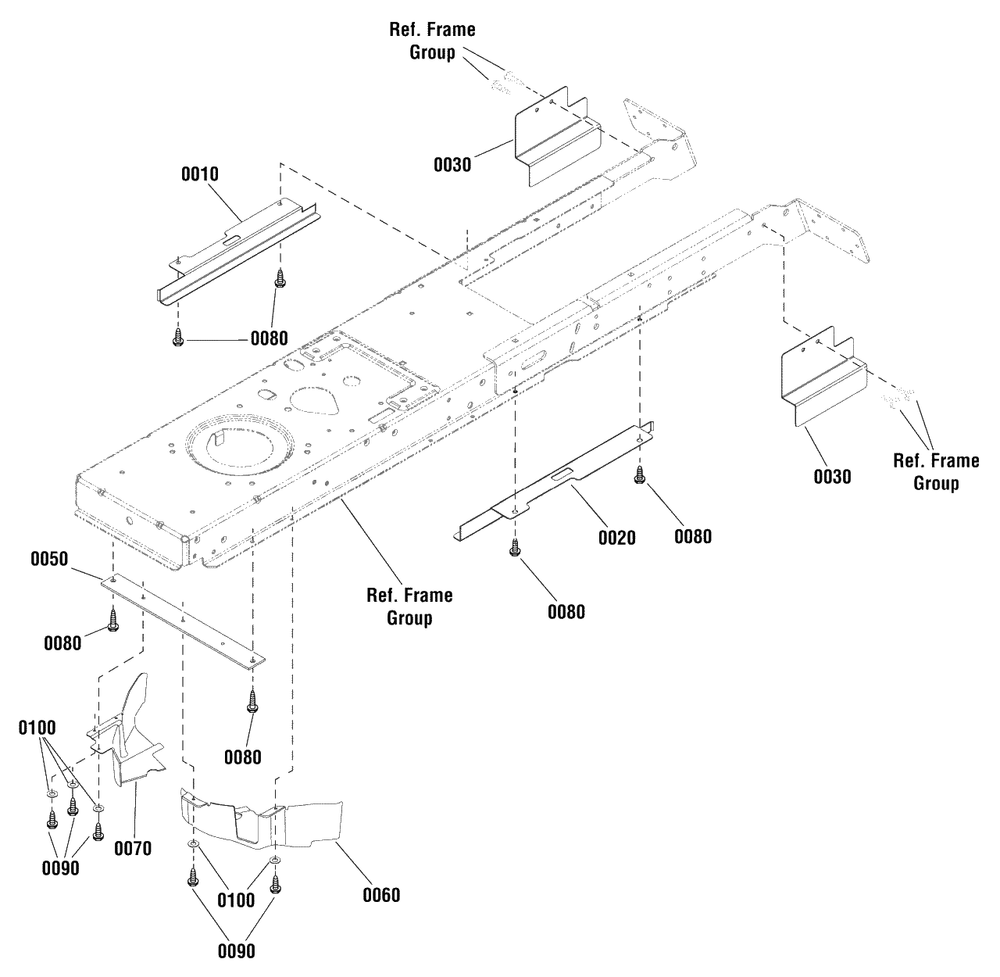 Guard Group - 38-Inch Rd (885597) Diagram and Parts List for EMT17538RDF (1696109-00)(2012) Murray Lawn Tractor