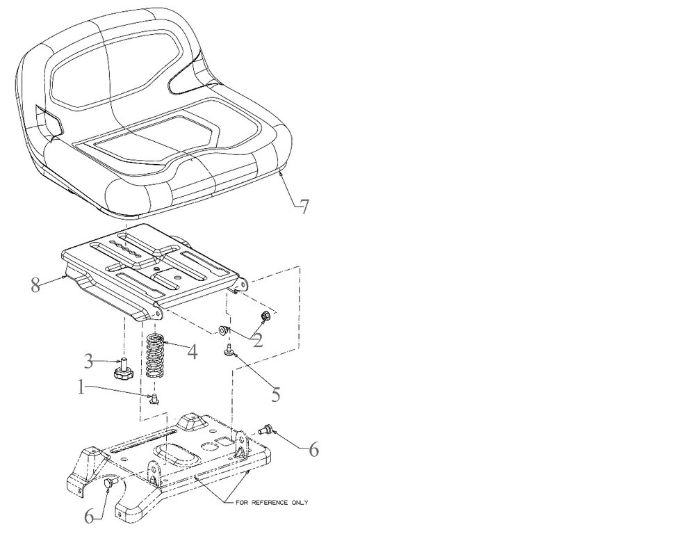 Seat Diagram and Parts List for 13CC26JD058 2019 Murray Lawn Tractor