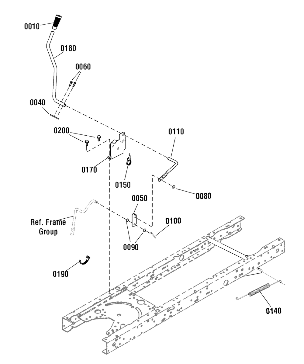 Manual Blade Group (7501122) Diagram and Parts List for MT155420H (2691227)(2014) Murray Lawn Tractor