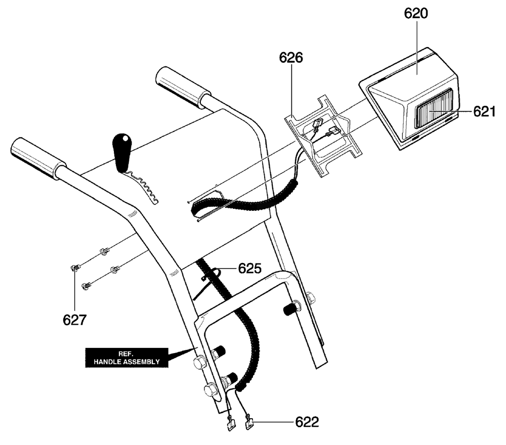 Headlight Diagram and Parts List for 6291670X196 (1695426)(2007) Murray Snow Blower