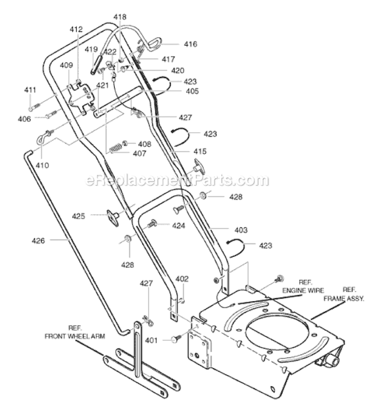 Page B Diagram and Parts List for 77233000NA 536.772330 Murray Edger