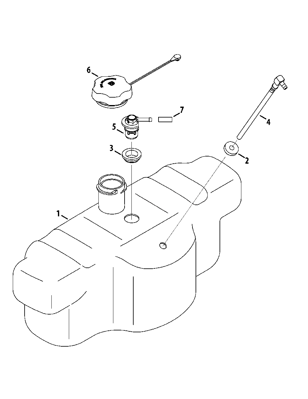 Fuel Tank Diagram and Parts List for M200-46 (RZT-46)(2014) Murray Lawn Tractor