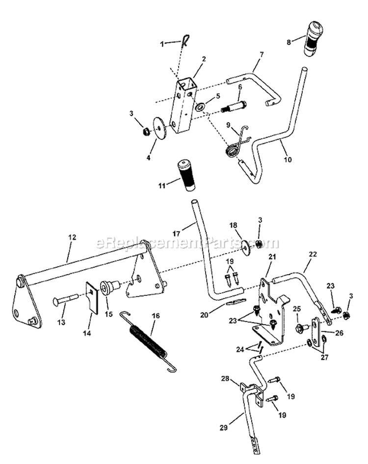 Page H Diagram and Parts List for 7800191 LT185420 Murray Lawn Tractor