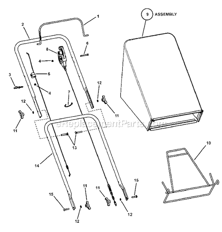 Page C Diagram and Parts List for 7800243 NMP226575HW Murray Lawn Mower