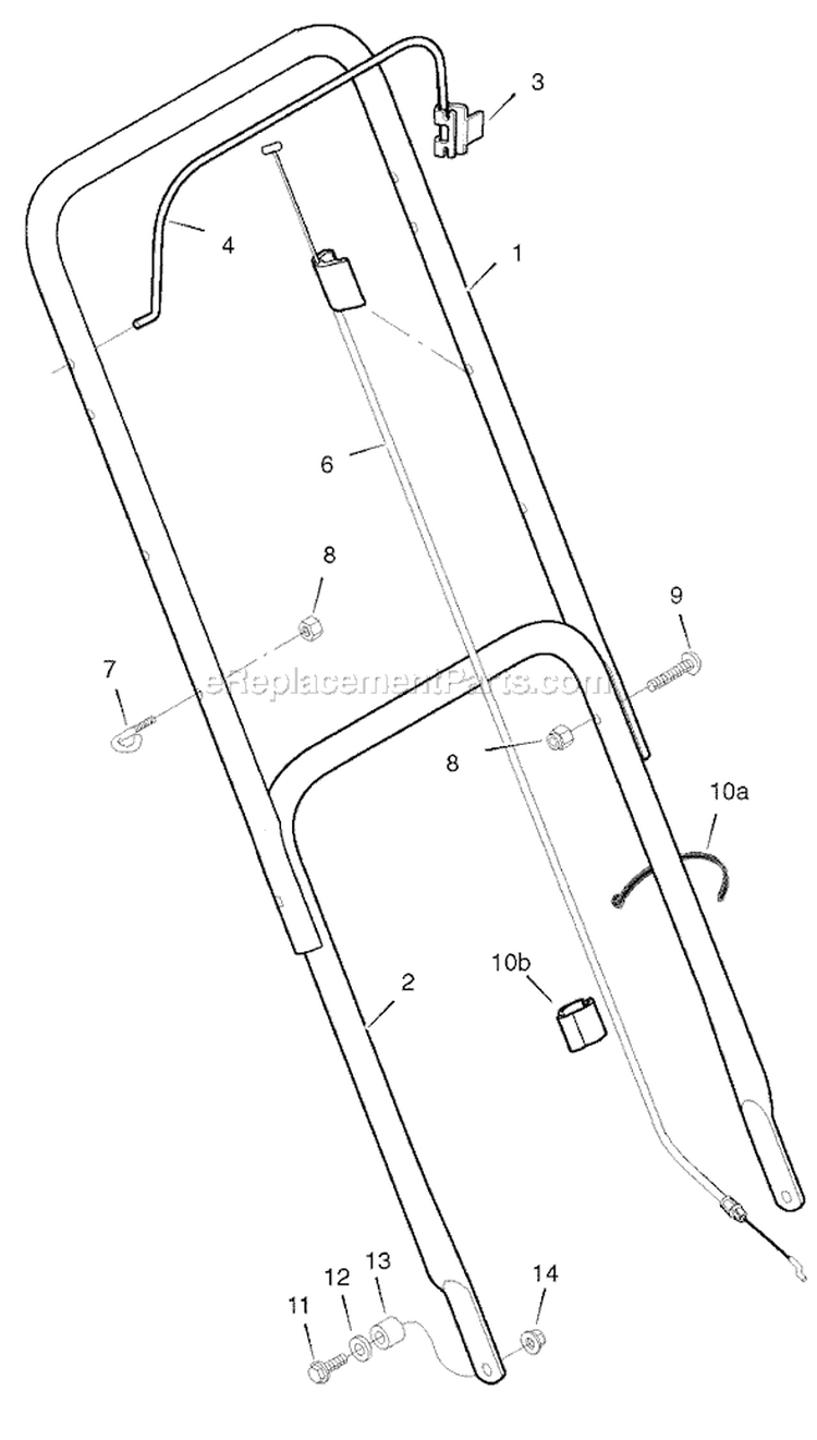 Page B Diagram and Parts List for 7800256 201013X51A Murray Lawn Mower