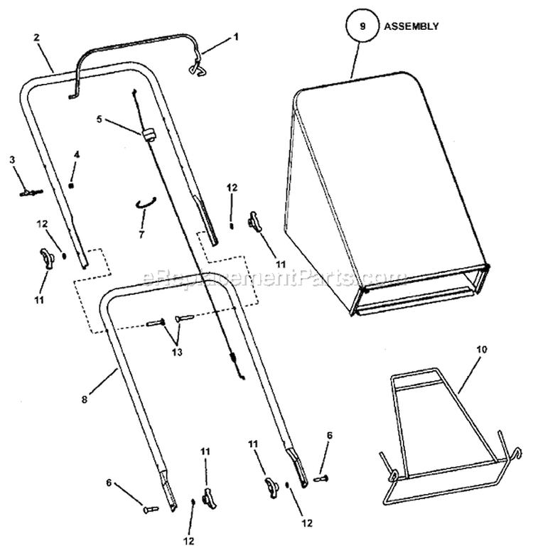 Page C Diagram and Parts List for 7800258 M2255FC Murray Lawn Mower