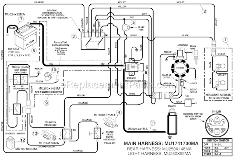 Page C Diagram and Parts List for 7800272 312006x11E Murray Lawn Tractor