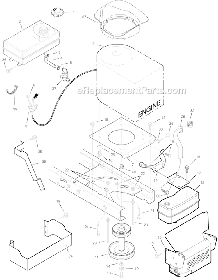 Page D Diagram and Parts List for 7800272 312006x11E Murray Lawn Tractor