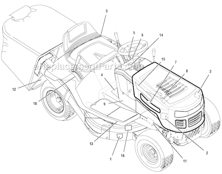 Page B Diagram and Parts List for 7800274 312006x11E Murray Lawn Tractor