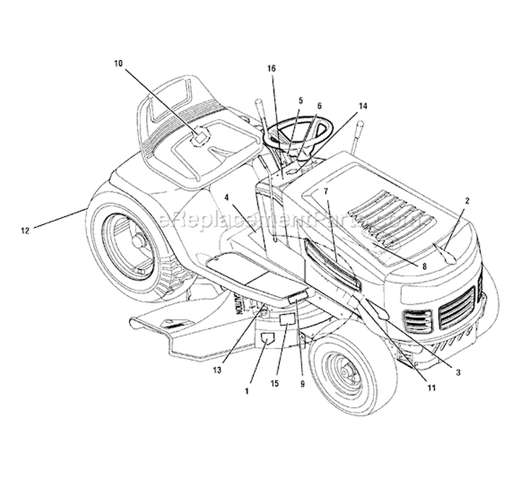Page B Diagram and Parts List for 7800281 405628x51 Murray Lawn Tractor