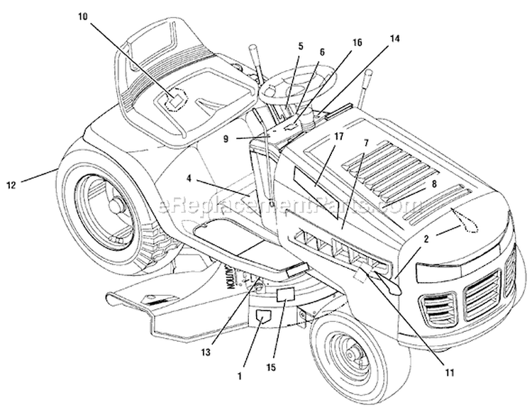 Page B Diagram and Parts List for 7800282 425307x51A Murray Lawn Tractor