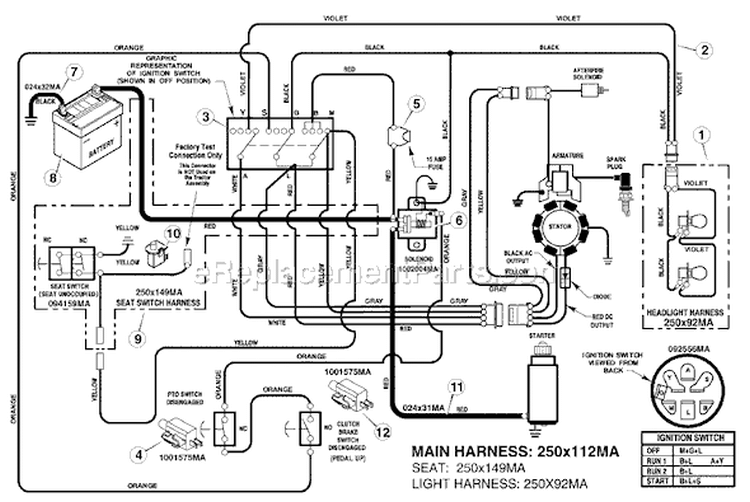 Page C Diagram and Parts List for 7800283 465307x51 Murray Lawn Tractor