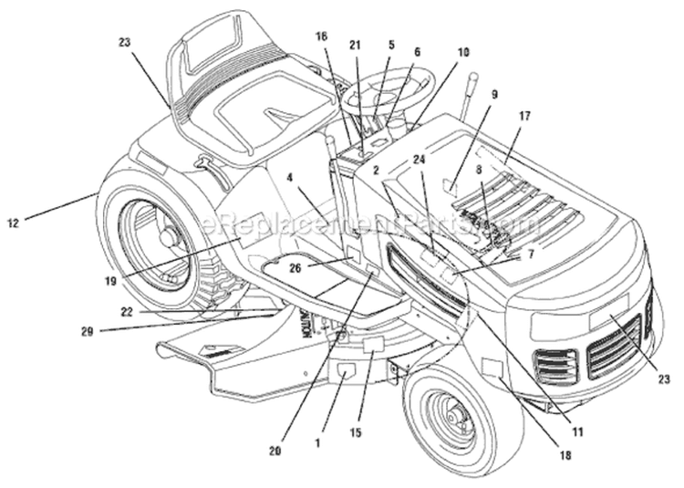 Page B Diagram and Parts List for 7800292 385002x108C Murray Lawn Tractor