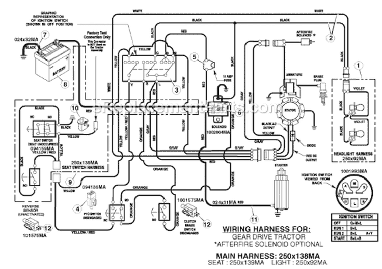 Page C Diagram and Parts List for 7800292 385002x108C Murray Lawn Tractor