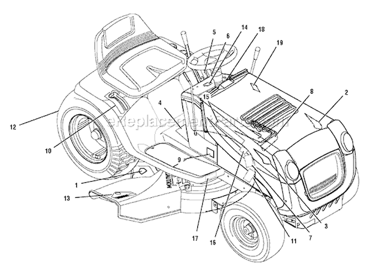 Page B Diagram and Parts List for 7800294 385002x78D Murray Lawn Tractor