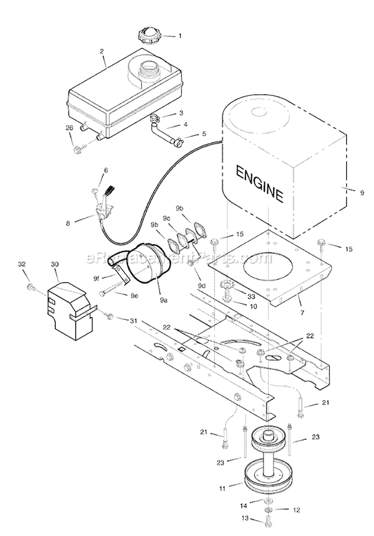 Page D Diagram and Parts List for 7800295 405012x108 Murray Lawn Tractor