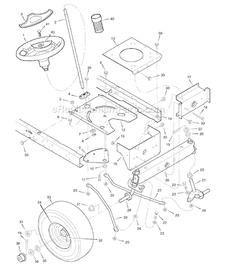 Page H Diagram and Parts List for 7800300 405606x78C Murray Lawn Tractor